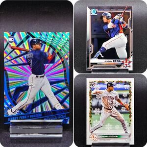 Jeremy Pena Sunburst RC /50 Bowman Chrome Prospect Houston Astros Star Rookie